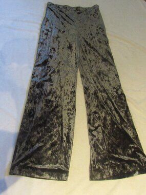 Zara Woman Green Velvet Flared Trousers Size Large 2731 278